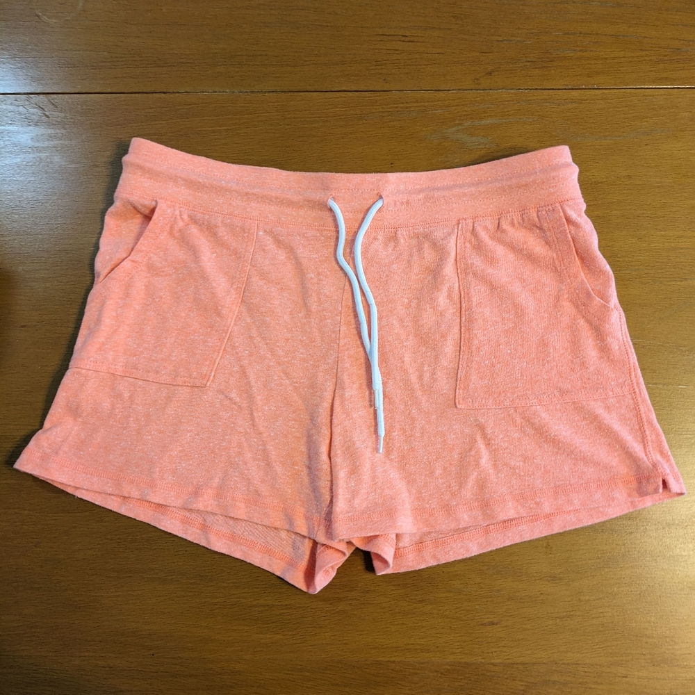 Athletic Works Orange Athletic Shorts Drawstring Women's Size Large